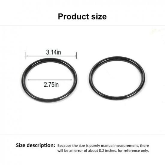 Car Inner Door Speaker Horn Cover Trim 2X For Ford Mustang 2015-23 Bright Black
