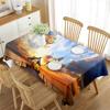 Ocean Tablecloth,Romantic Sunset on The Beach Sun Rays Reflection on The Sea Picture,Dining Room Kitchen Rectangular Table Cover