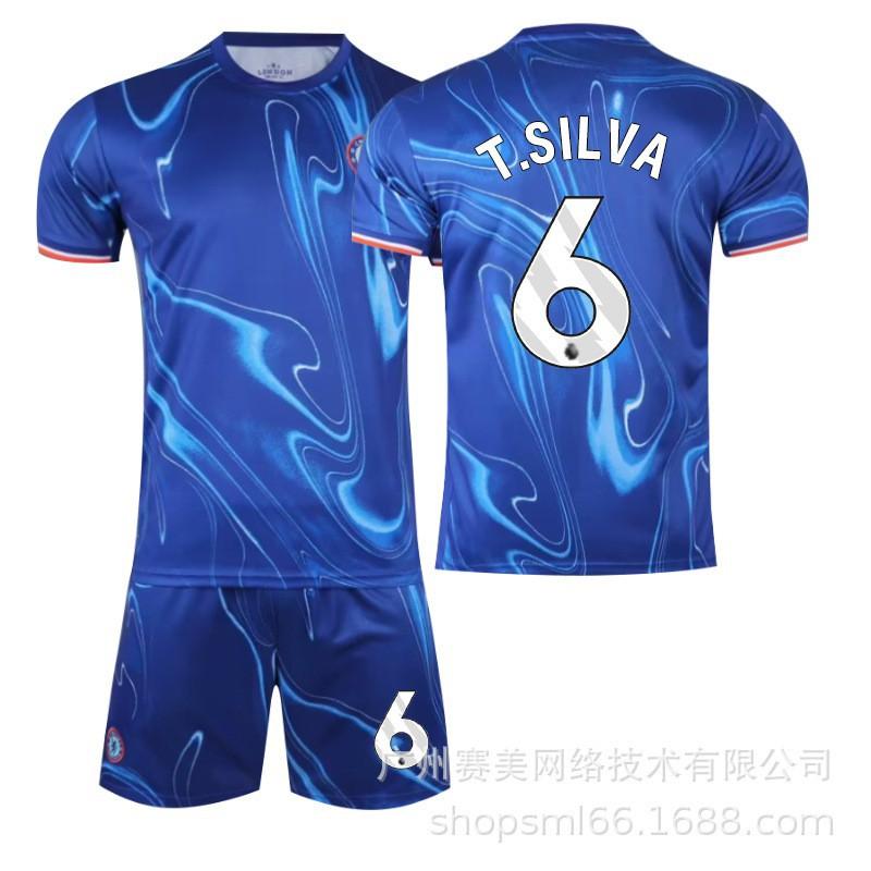 2425 Chelsea Home Football Jersey No. 7 Sterling 8 Enzo 6 Silva 20 Palmer Men's Set