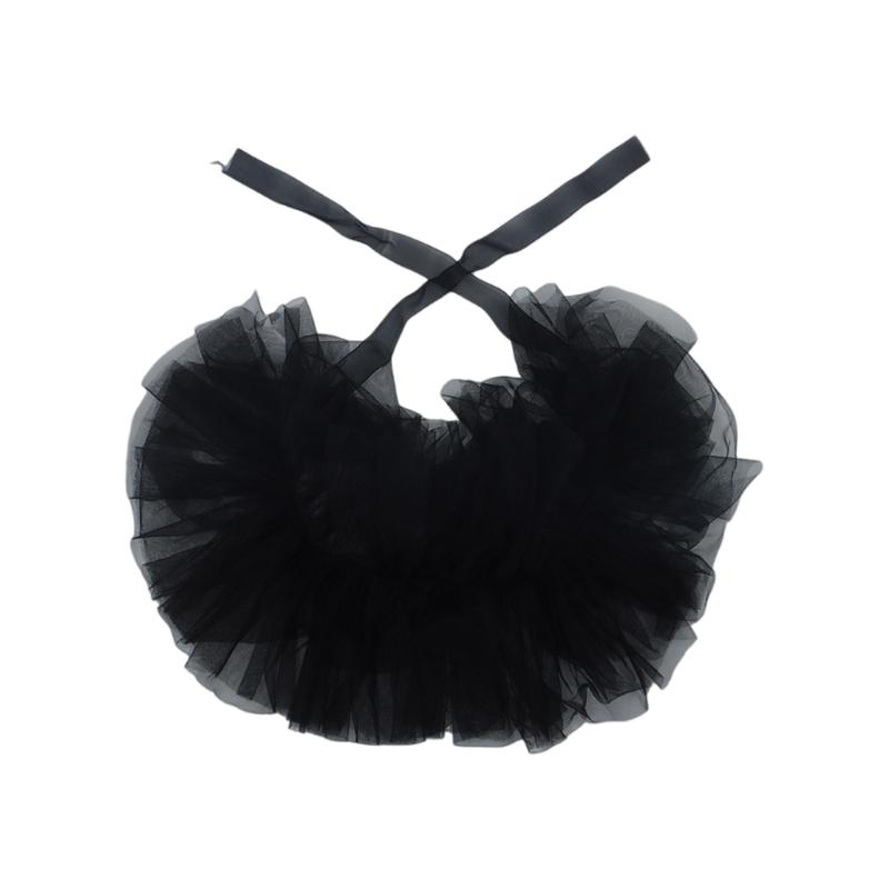 Victorian Lace Ruffled Collar for Women Stage Performances Detachable Collar Neck Ruff For Halloween Party Dressingup