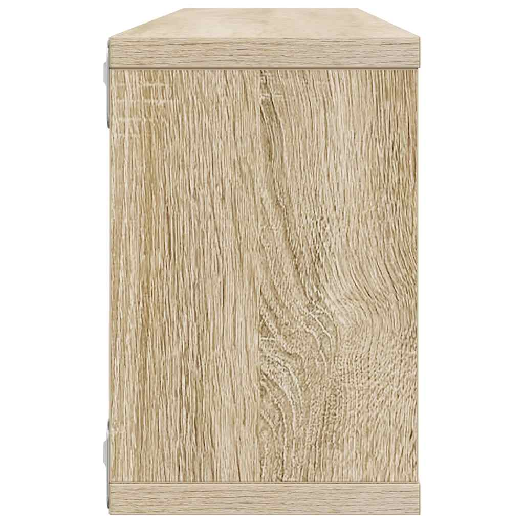 VidaXL Würfelregale 2 Stk. Sonoma-Eiche 60x15x23 cm Holzwerkstoff