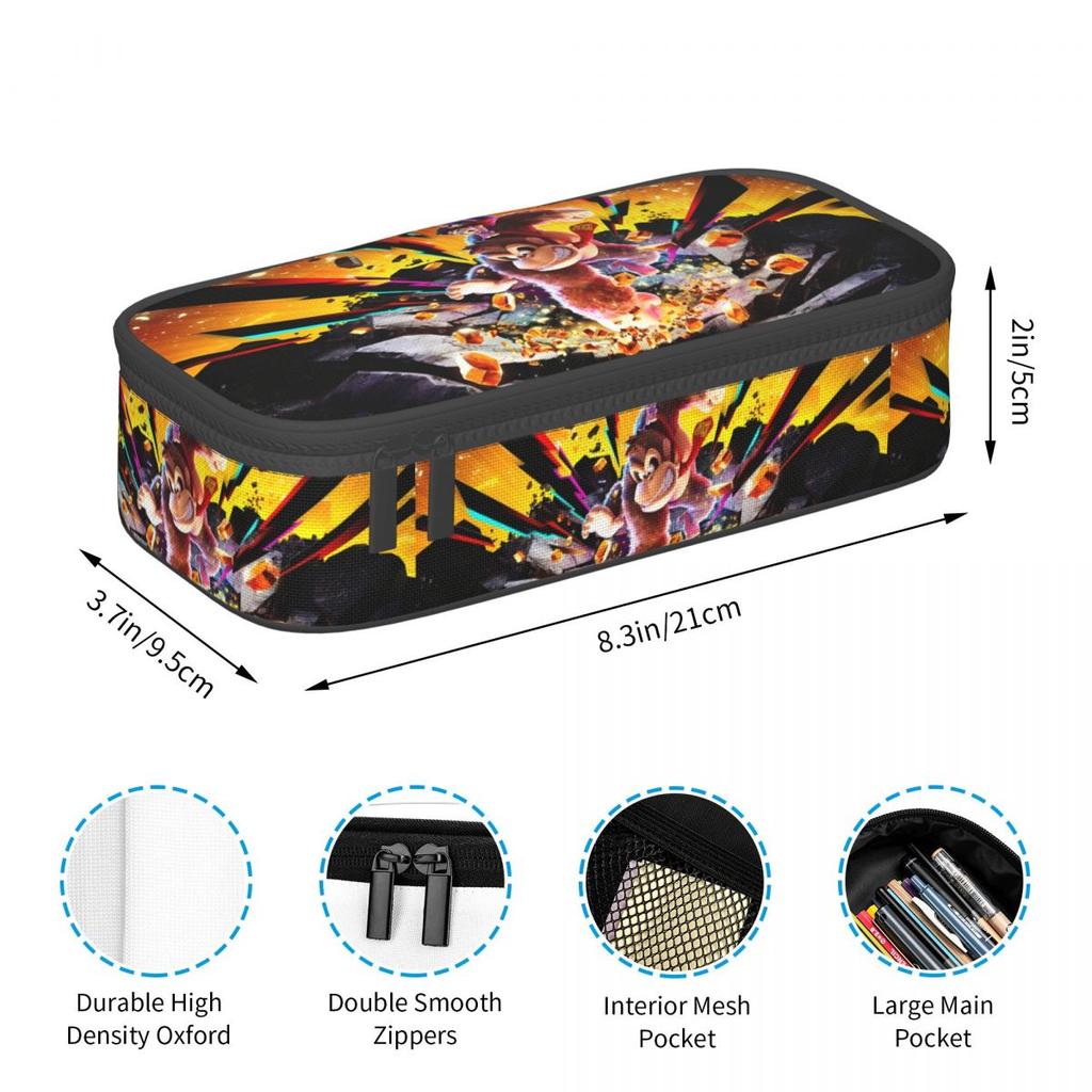 Donkey Kong Bananza Game Pencil Case Double Layer Large-capacity Office Accessories Pencilcase Suprise Gift
