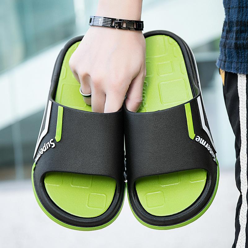 Summer men's slippers fashion trend outer wear one-word indoor non-slip sandals men's home shoes