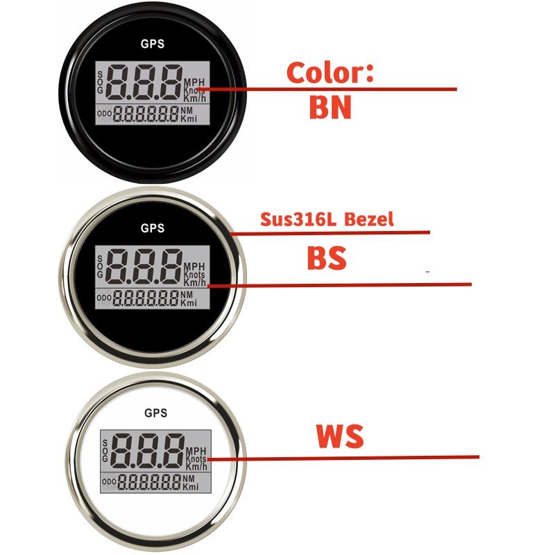 Cars / Boat 52mm GPS Speedometers Sog 0-999Km/h Knots Mph Show Digital Speed Mileometers Odometers with Antenna 9-32v Voltage