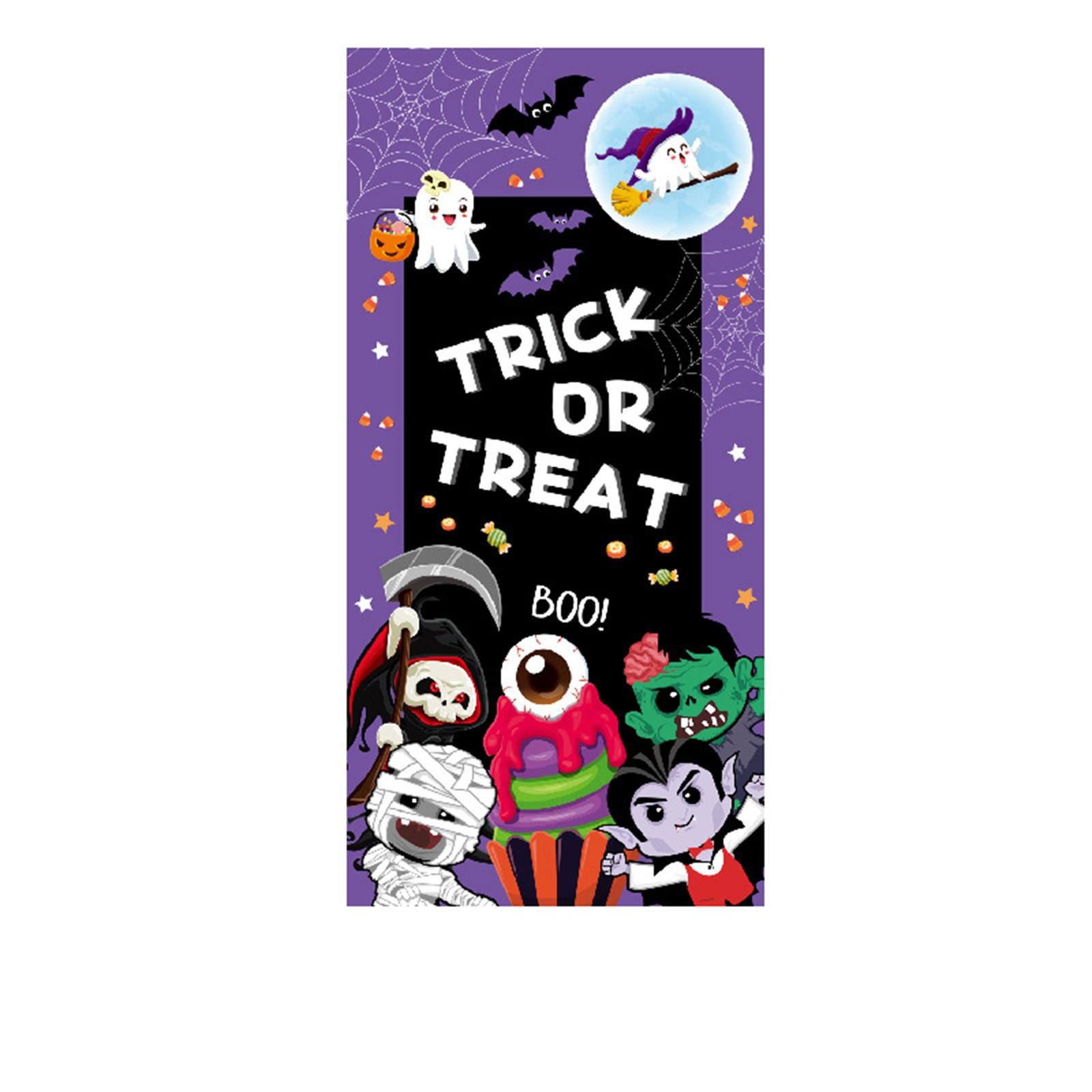 

Чехол на дверь Украшение для Хэллоуинской вечеринки Подвесные призраки Фестиваль Скелеты Призраки Фотография Занавеска на дверь Подвесной флаг One Size