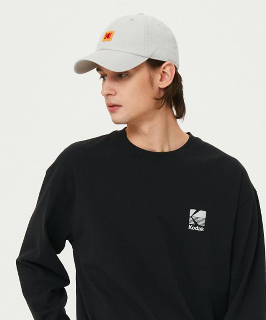 KODAK Square Logo Relaxed Fit Ball Cap Light Grey