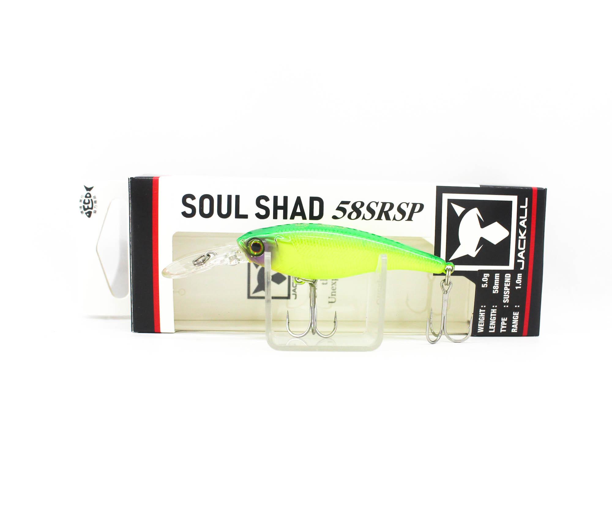 Jackall Soul Shad 58SR SP Shallow Suspend Lure Lime Back Chartreuse (5214)