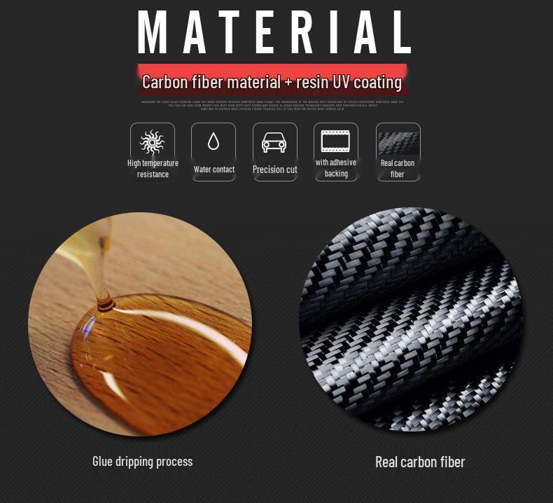 Interiér z uhlíkových vláken Středová konzole Rám řadicí páky & Lišta panelu AC CD pro VW Golf 6