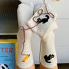 Atmungsaktive Socken mit Fischstickerei, Harajuku Street Mid Tube Socken, neue Cartoon-Socken