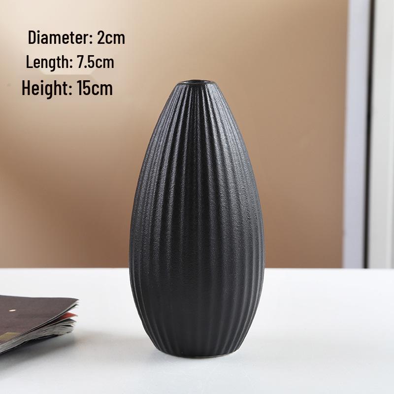 Nordic Unglazed Ceramic Vase for Dry Flowers - Home & Office Decor