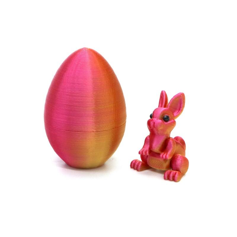 Easter Rabbit Mini Bunny Home Desktop Ornament  3D Printed Rabbit Eggs Ornament Animal Model Ehappy Easter Day Kids Party Gift
