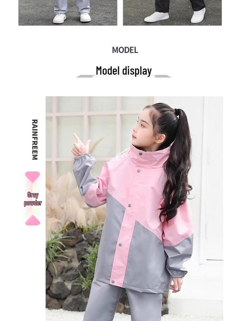 2023 Kids' Raincoat & Rain Pants Set - Boys & Girls Full Body Poncho for School