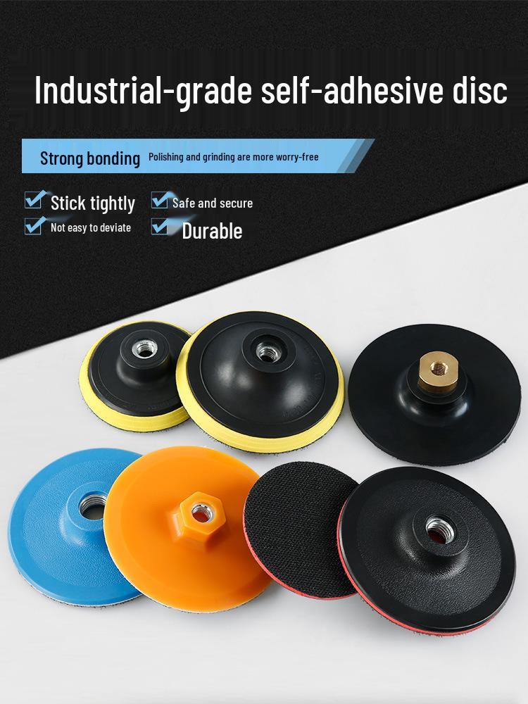 Self-Adhesive Polishing and Backing Pads for Angle Grinder: Wet, Dry, and Stone Options with Connector and Rubber Soft Backing Pad