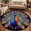 Non-slip Peacock Carpet Soft Door Gasket Durable Blanket  for Living Room Tea Table Bedside