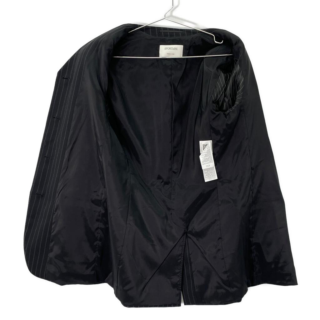 Sportmax 204602296 Black Sailor Collar Tailored Jacket Jacket 42 blackUsed