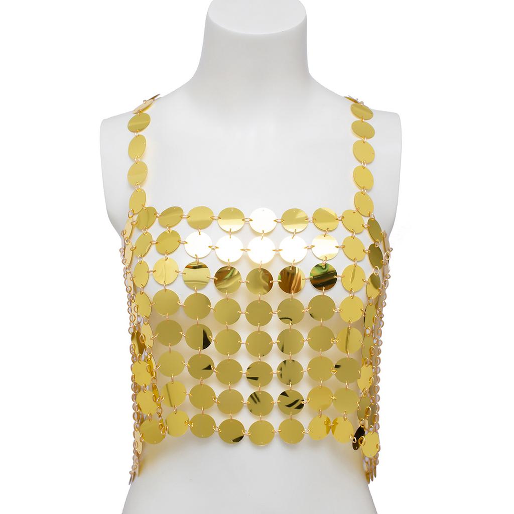 Creative Vest Sequins Hollow Street Shot Fashion Bikini Clothing Sexy Nightclub Hipster Fringed Body Chain