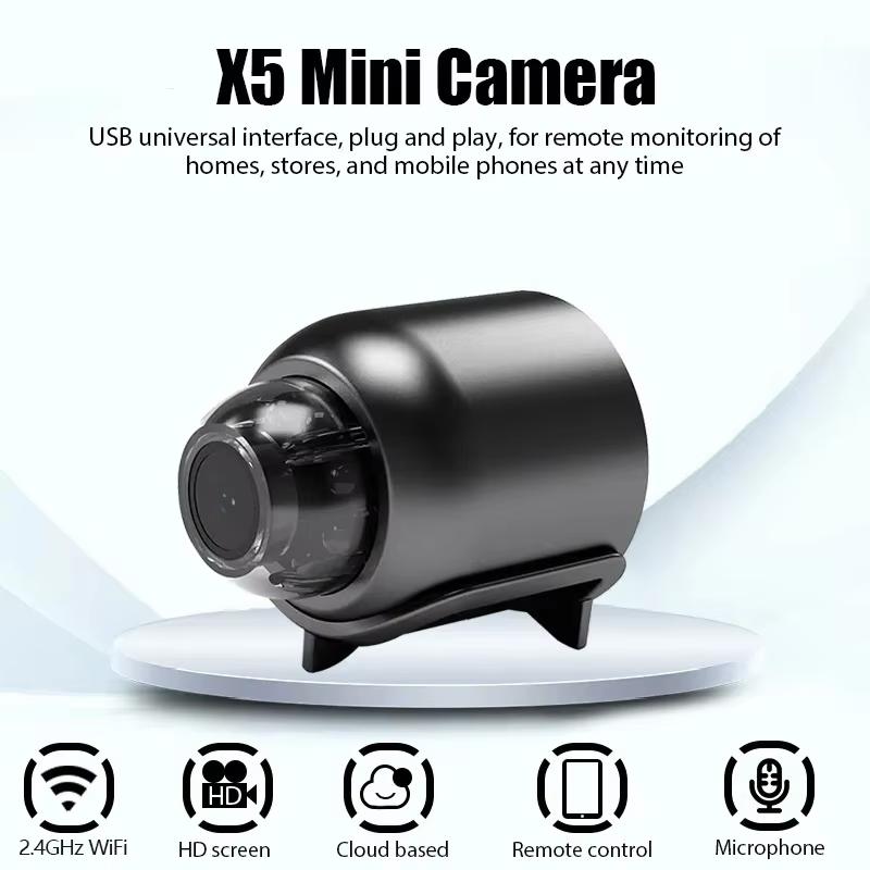 1080P HD Mini Camera WiFi Wireless HD Night Vision Camera Home X5 Remote Camera Kids Pet Safety Monitoring