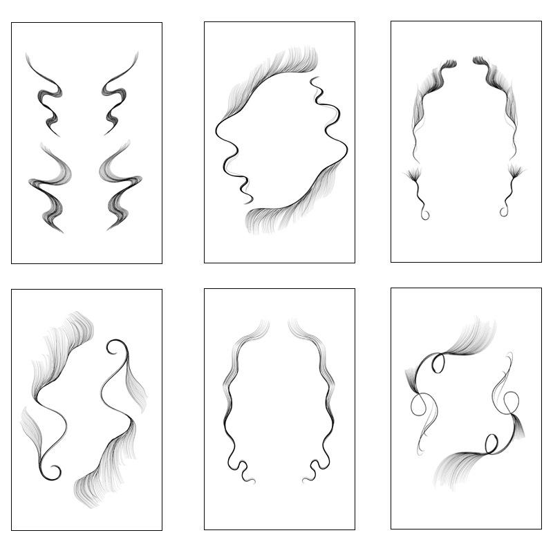 Bangs Sticker Eyebrow Sticker Hair Sticker Hairline Wig Tattoo Sticker Hair Edge Tattoo