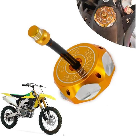 Dirt Bike Gas Cap,Motorcycle Gas Fuel Tank Cap with Breather Valve Universal CNC for SSR Apollo TAO TAO SDG YZ TTR 50cc - 150cc CRF XR RM KX KLX Dirt