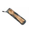 4 Piezas Vajilla Negra Camping Viaje Un Cuchillo y Tenedor Cubiertos Anfibios Cuchara Tenedor Acero Inoxidable 304 Fideos Aperitivo