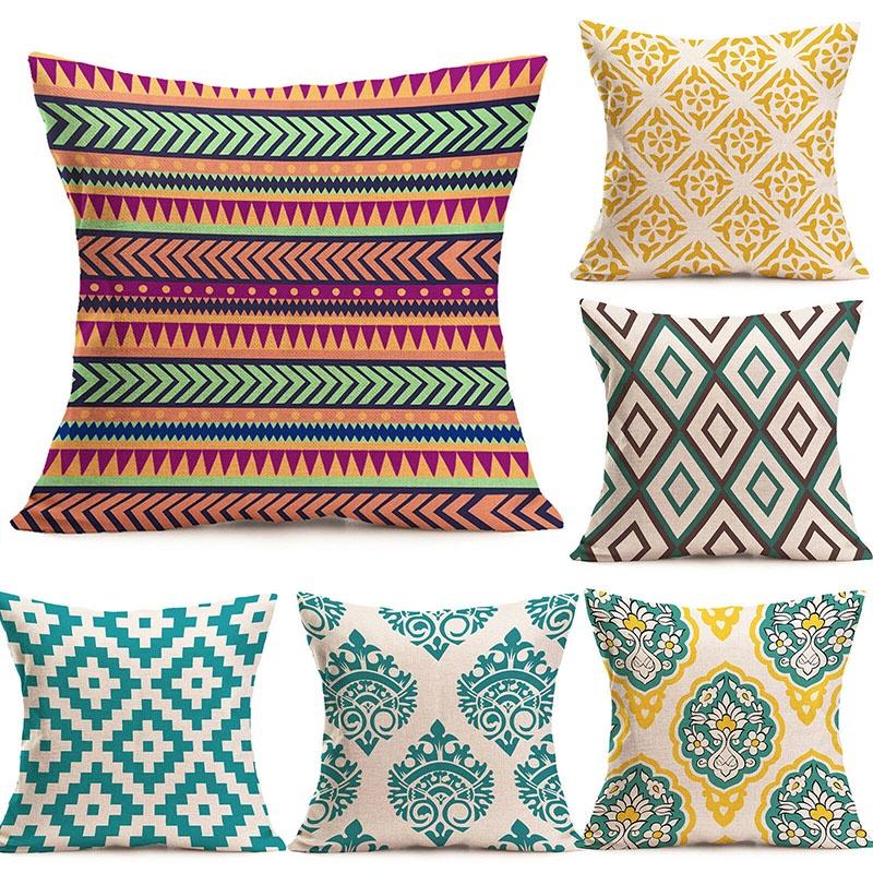 Luxurious Resistant Scatter Waist Throw Pillow Case With Timeless Geometric Design