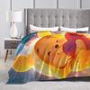 Mantas de Dibujos Animados de Winnie the Pooh Felpa de Coral Polar Aire Acondicionado Manta Ligera Portátil para Ropa de Cama Coche Felpa Colcha Fina
