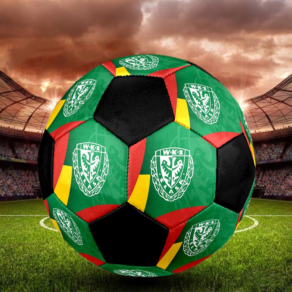 SLASK WROCLAW Soccer Ball Colorful All Ages Machine Stitched PVC Competition Ready Durable High-Bounce.SIZE5
