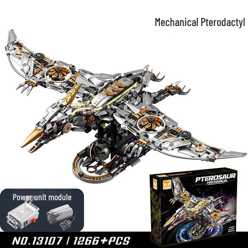 Lego-Compatible Electric Mechanical Whale Building Kit - Challenging DIY Animal Model Toy for Boys