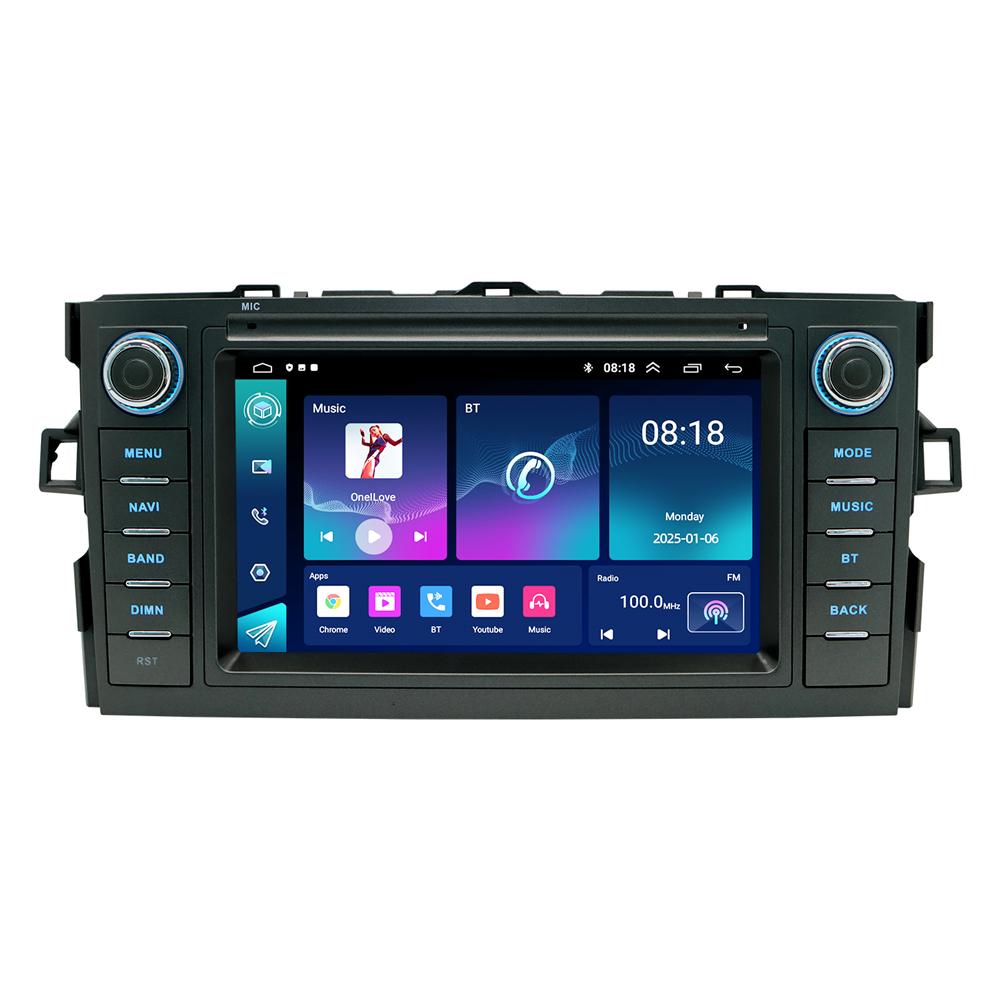 

For Toyota AURIS navigation all-in-one machine 06-12-7 inch with buttons, high configuration, built-in CP