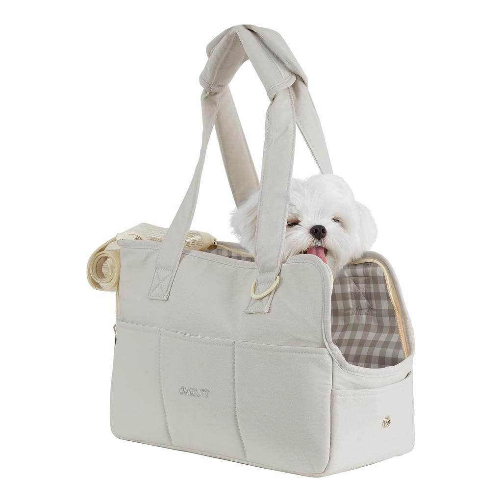 ONECUTE Breathable and Stable Dog Carrier Bag with Shoulder Pads and Recommended Weight Capacity Dog Sling for Small Includes Keeps Hands Suitable for