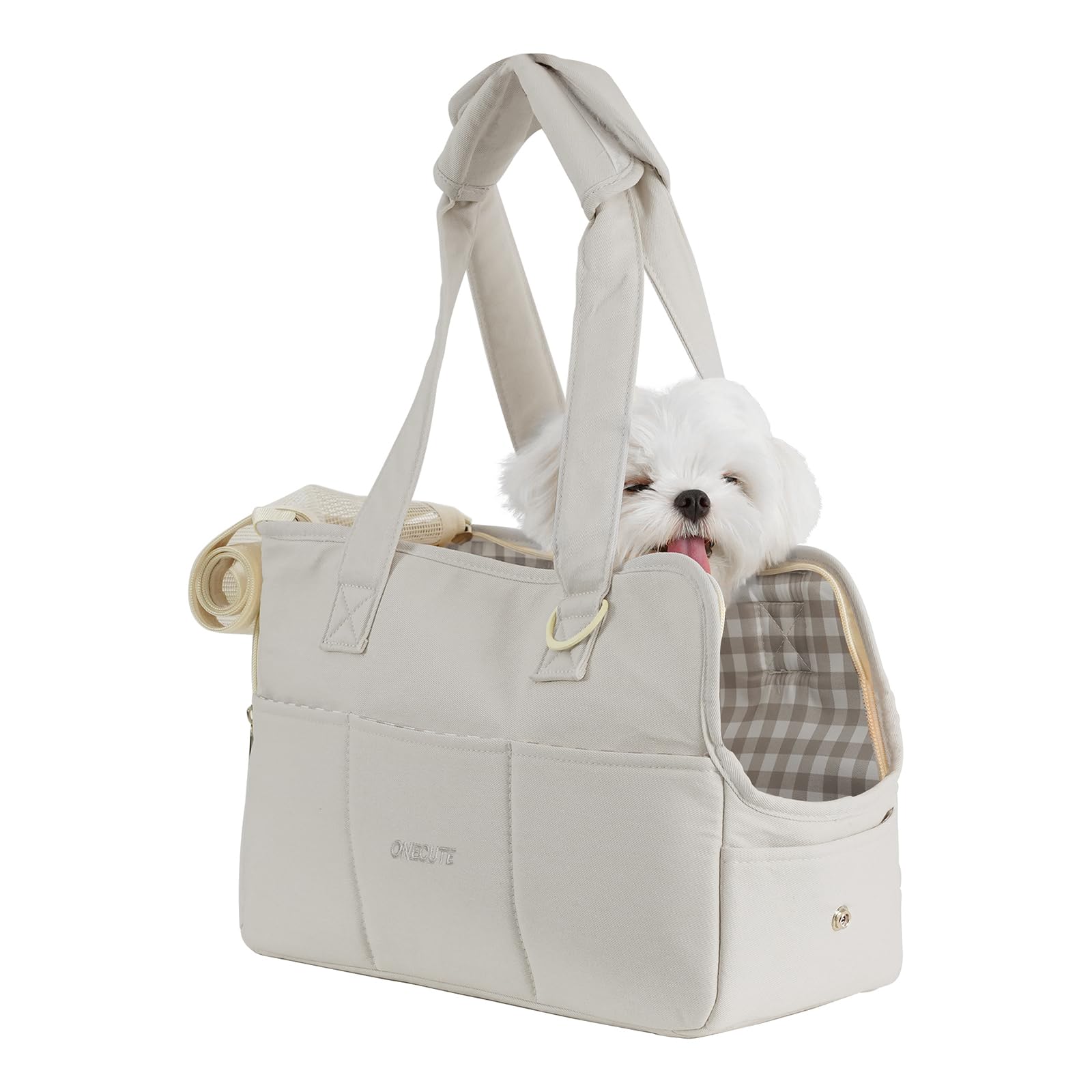 

ONECUTE Breathable and Stable Dog Carrier Bag with Shoulder Pads and Recommended Weight Capacity Dog Sling for Small Includes Keeps Hands Suitable for