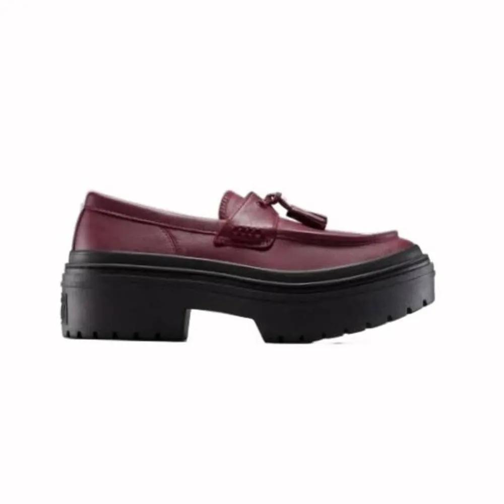 Converse Chuck Taylor All Star Rugged Heel Loafers Leather Deep Bordeaux Low Canvas Shoes A14708C Deep Bordeaux