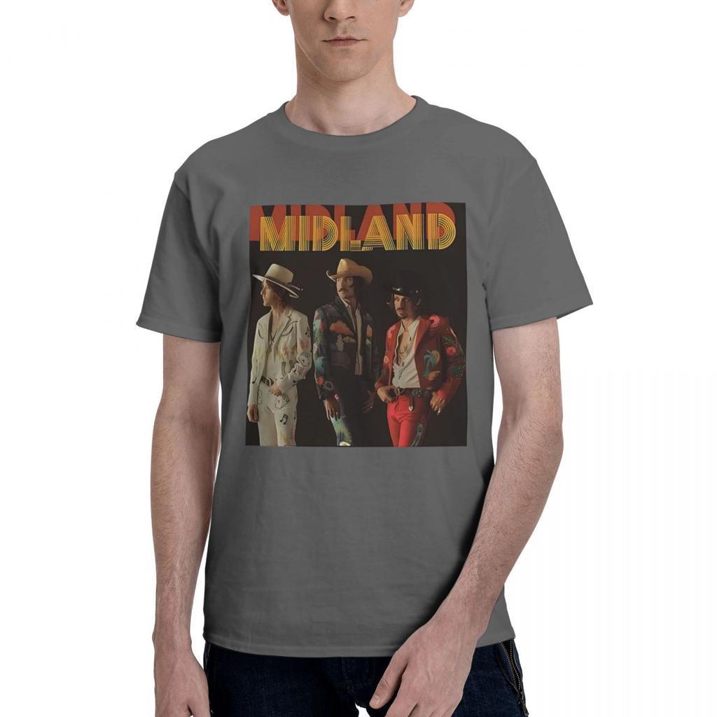 Midland Band 100 Cotton Casual Breathable Confortable Cute Designer Clothes Men Graphic Tee