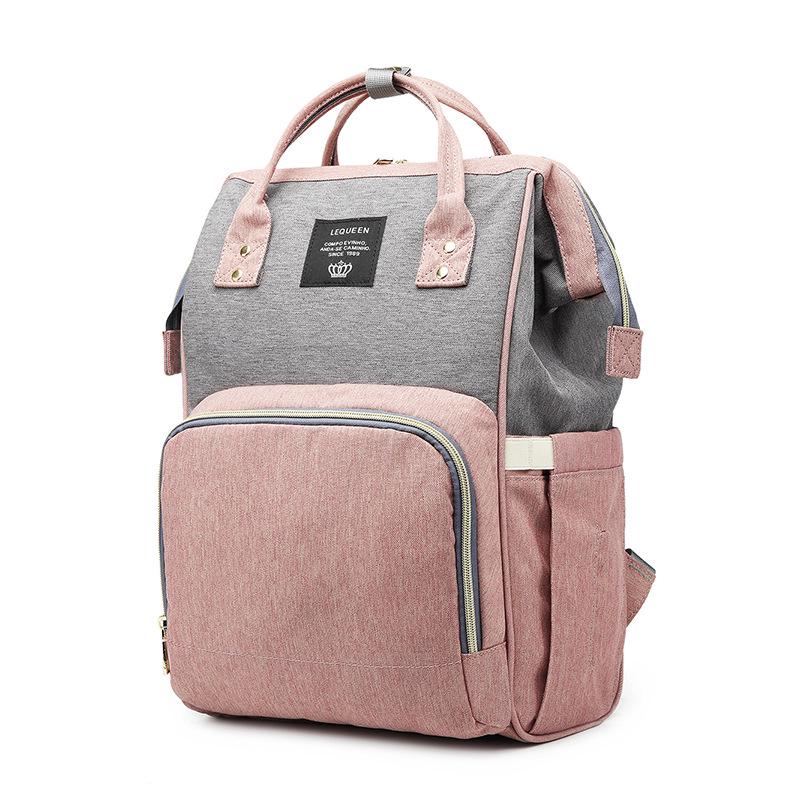 LEQUEEN Multifunctional Fashion Mummy Bag: Large Capacity Mom and Baby Backpack