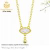 Gold-Plated Brass Marquise Zircon Pendant Necklace - Women's Luxury Clavicle Chain