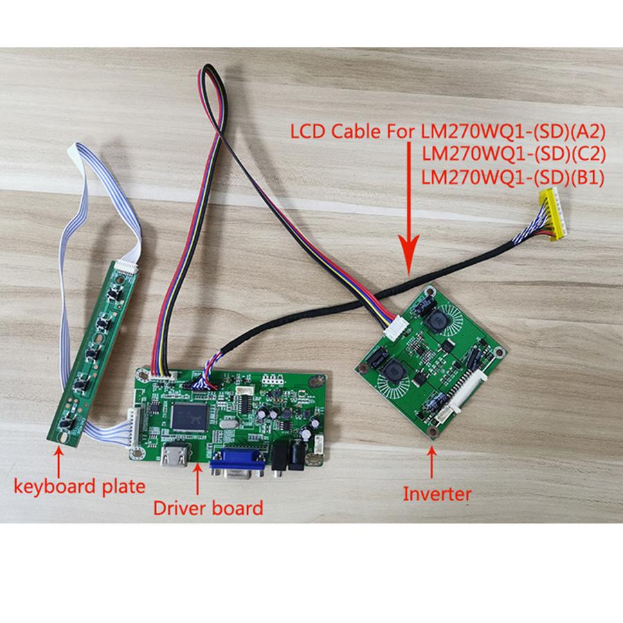 27 " LCD Controller Drive Board Monitor Display Kit For LM270WQ1-SDA1/SDA2/SDC2/SDB1