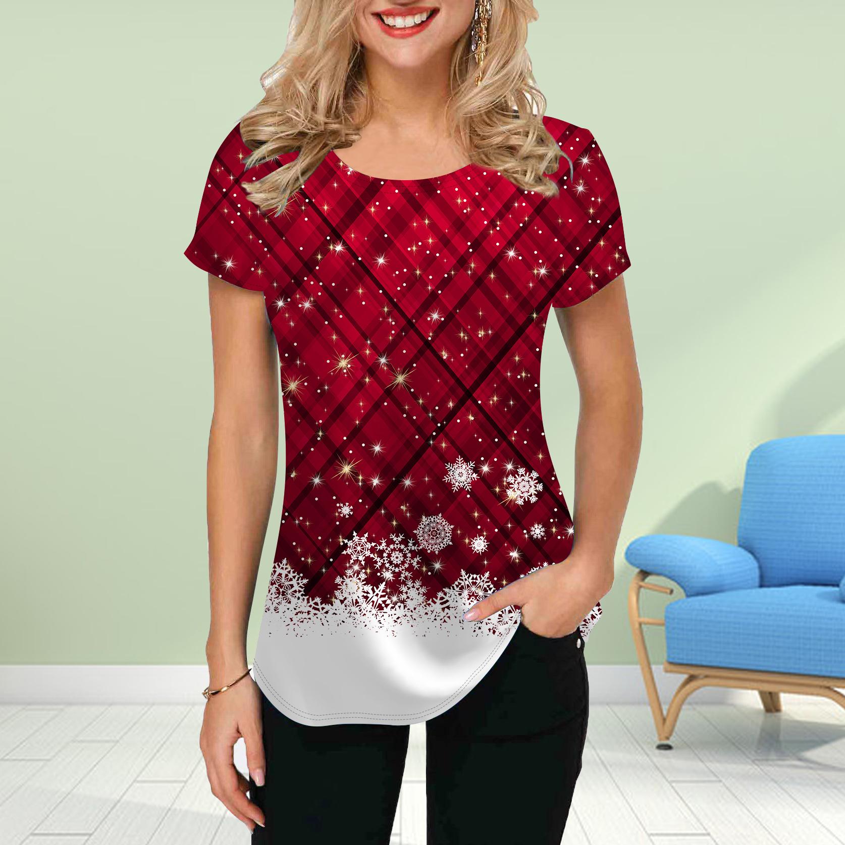 

Модная женская футболка с принтом «Красный квадрат», забавная повседневная футболка с круглым вырезом и короткими рукавами, летняя женская футболка 8XL красный