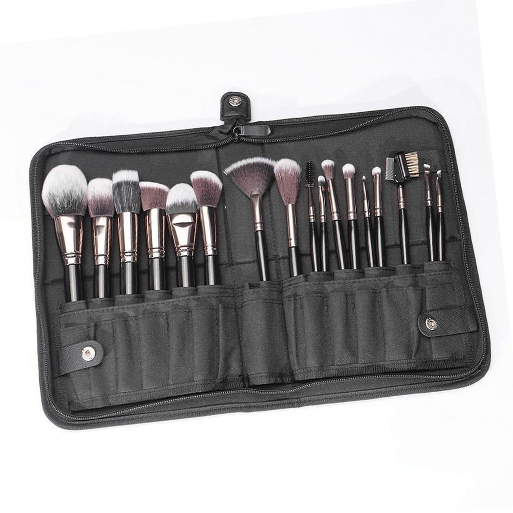 Makeup Brush Storage Bag Folding Large Capacity Portable Cosmetic Brush Holder Pouch for Travel