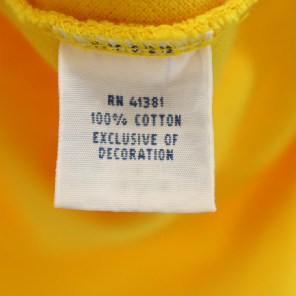 Polo Ralph Lauren Short Sleeve Polo Shirt XL Yellow Kanoko Fabric Men's Used