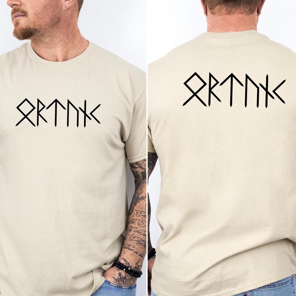 Custom Name Runes Viking Shirt, Nordic Father Tee, Personalized Father T-Shirt