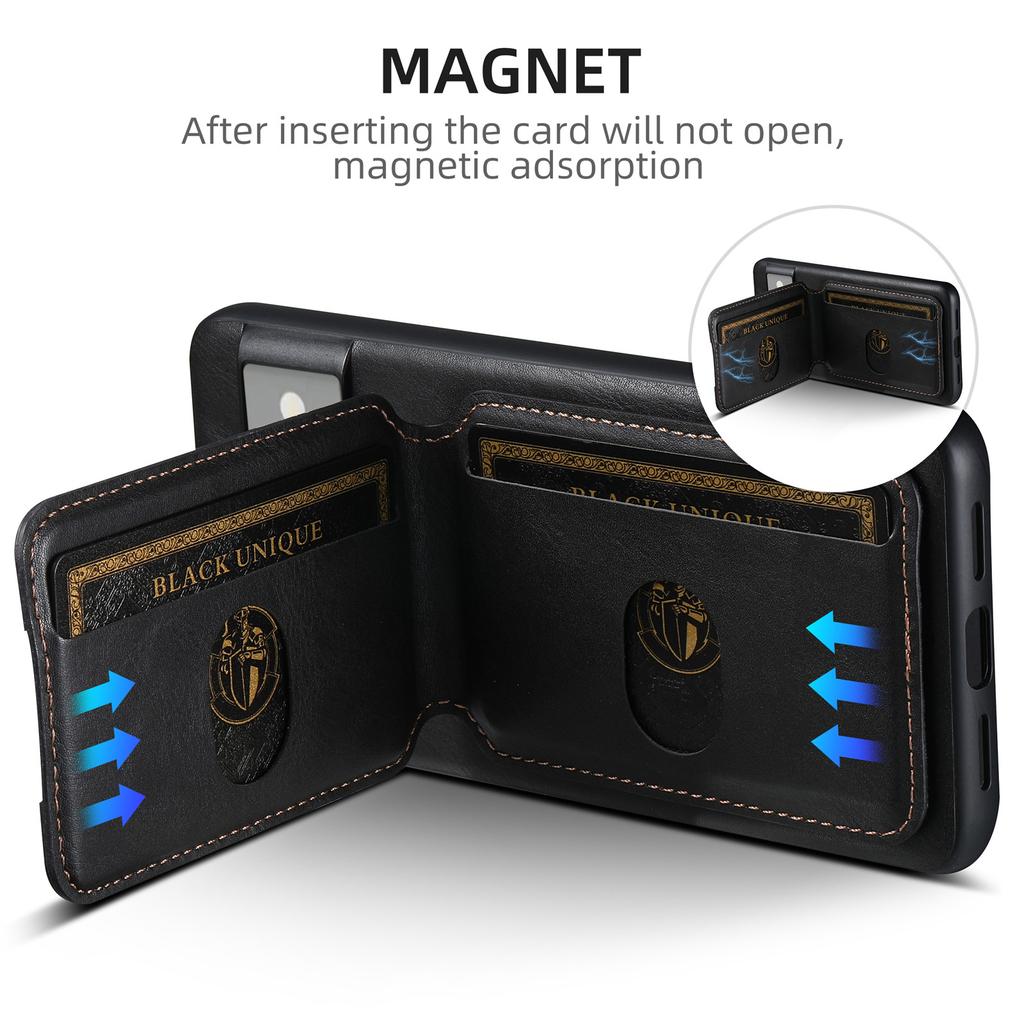 Suitable For Google Pixel 10Pro Card Phone Case Google Pixel 9 Stand Back Cover Card Holder Protective Leather Case