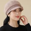 Women Winter Hat Plush Fur Lined Warm Cap For Women Casual Rabbit Fur Blend Streetwear Outdoor Fashion Knitted Hat