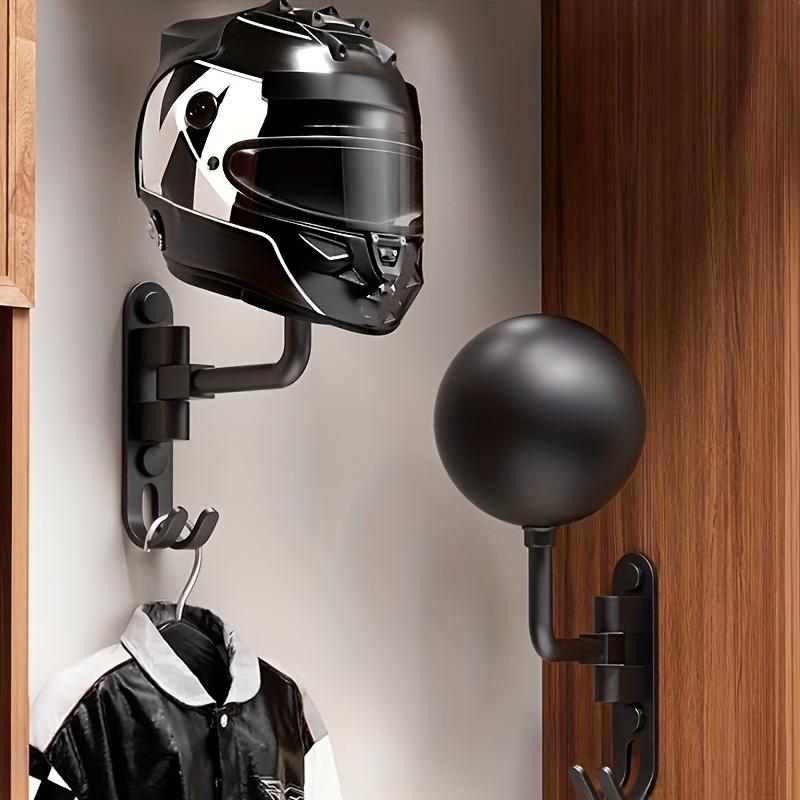 Motorcycle Helmet Rack Wall Mount Metal Hat Bike Helmet Holder Double Hook  Display Helmet Hanger Stand Motorcycle Accessories