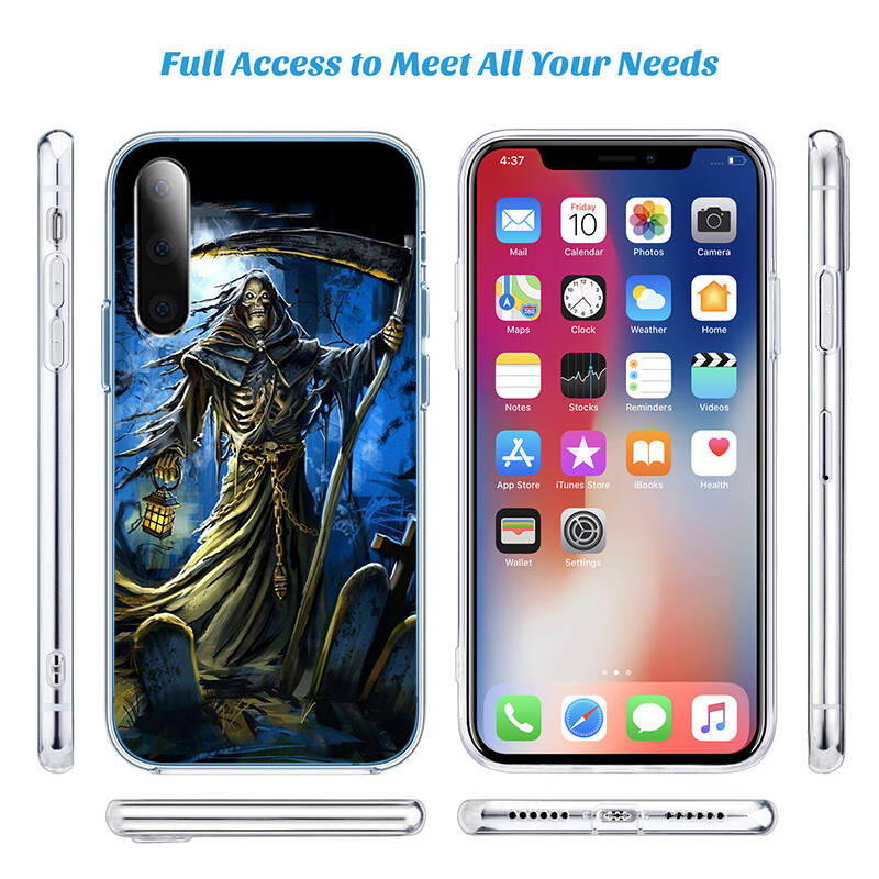 Skeleton Skull Phone Case for Motorola Edge 20 30 S30 40 50 Fusion Lite Plus Pro Ultra Neo One Action Zoom Hyper Power Macro Vision