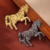 Intricate Chinese Horse Designs Metal Pin Artistics Hollow Craftsmanship Stylish Outfit Enhancer