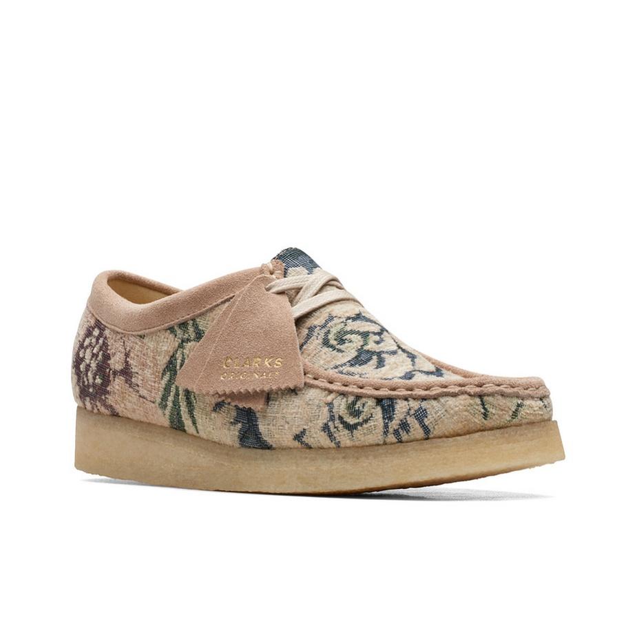 Clarks Originals Wallabee Stoff Pendler Vielseitig Bequem Trendig Persönlichkeit Einfache Freizeitschuhe Damenschuhe Grau 261699164