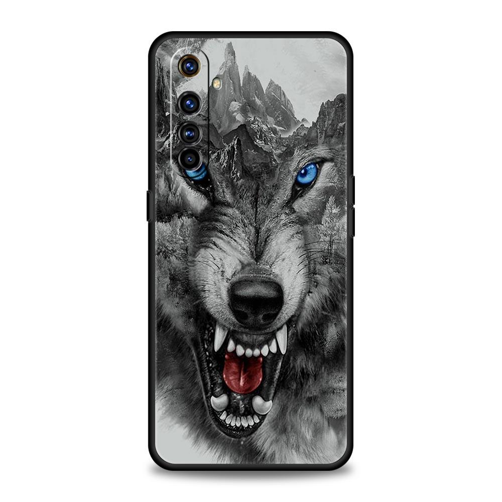 Animal Wolf For Realme 9i Luxury Phone Case 9 8 5G GT2 7 6 Pro Plus 8i C21 C3 C11 C25 Soft Black Silicone Cover Coque Fundas