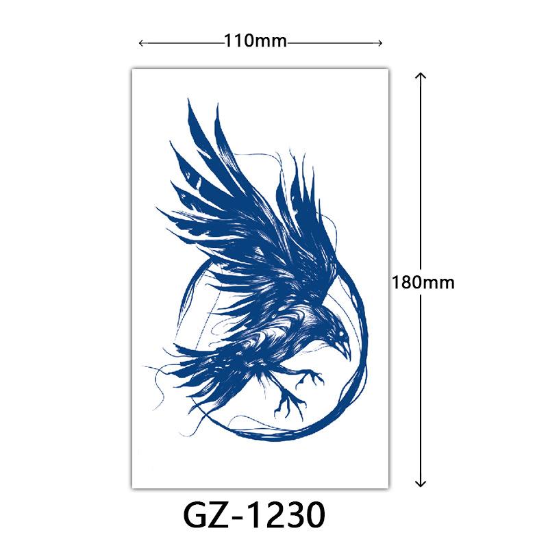 Herbal Tattoo Stickers, Juice Tattoo Stickers, Semi-Permanent English Letter Tattoo Stickers Tattoo