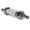 10mm 3/8'' Universal Chrome Glass Fuel Filter Car Petrol Diesel Inline Reusable
