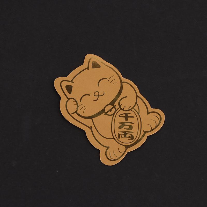 

5 шт. золотая фольга Lucky Cat наклейка для украшения мобильного телефона золотая Lucky Cat золотая нашивка для украшения телефона на год подарок на телефон нашивка